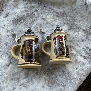 Ceramic Beer Steins with Metal Lids